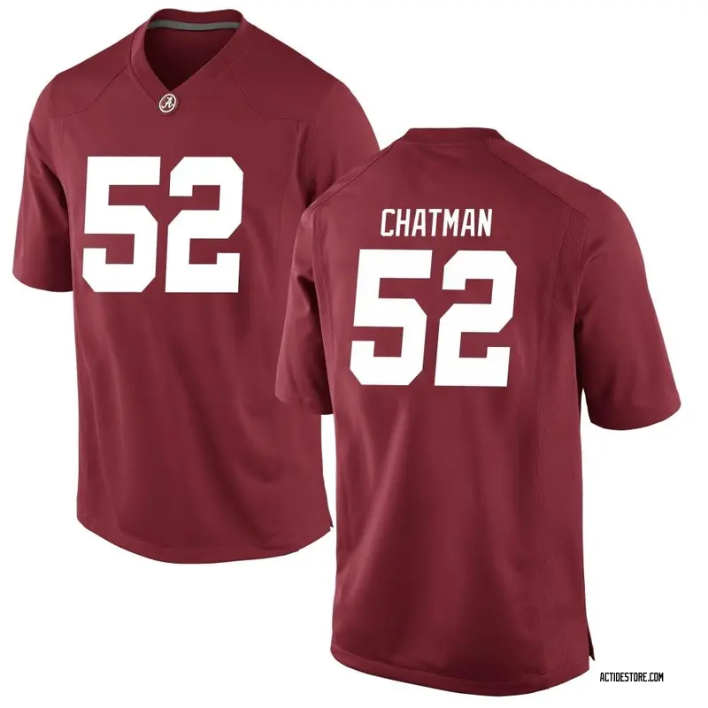 Game Men's Braylon Chatman Alabama Crimson Tide Crimson Football College Jersey