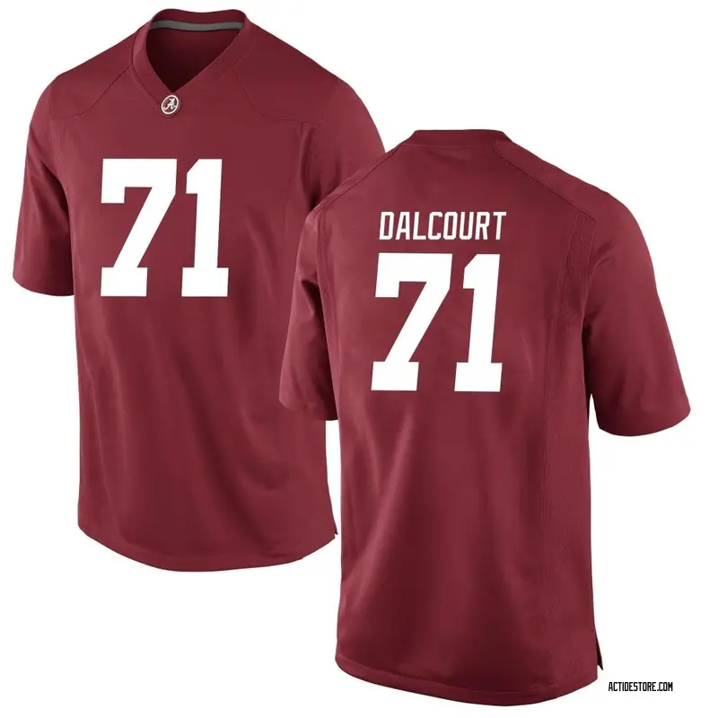 Game Men's Darrian Dalcourt Alabama Crimson Tide Crimson Football College Jersey