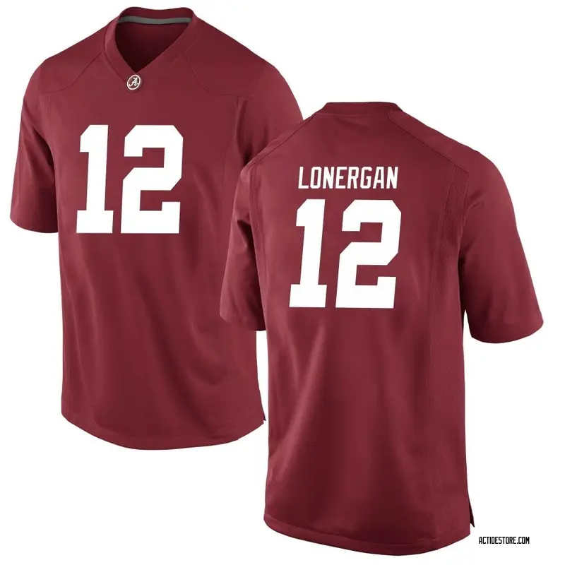 Game Men's Dylan Lonergan Alabama Crimson Tide Crimson Football College Jersey