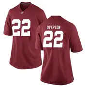 Game Women's LT Overton Alabama Crimson Tide Crimson Football College Jersey