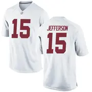 Game Youth Justin Jefferson Alabama Crimson Tide White Football College Jersey