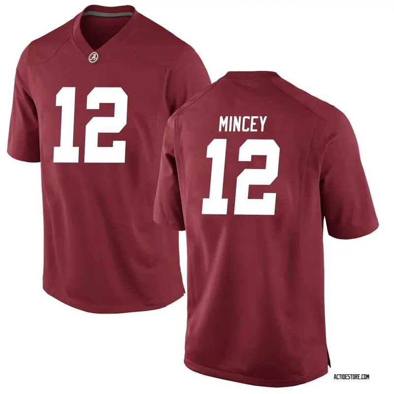 Game Youth Zavier Mincey Alabama Crimson Tide Crimson Football College Jersey