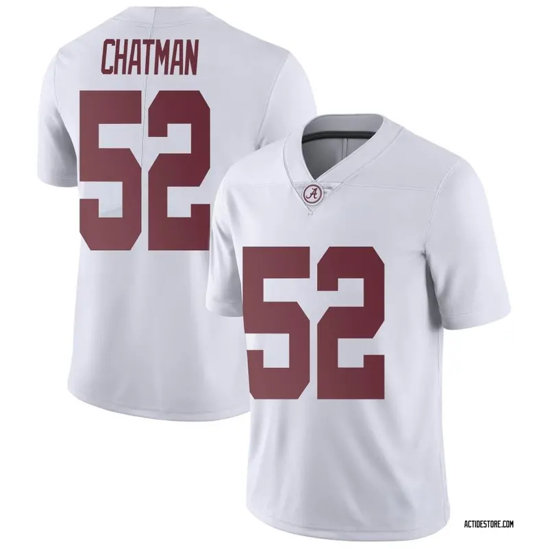 Limited Men's Braylon Chatman Alabama Crimson Tide White Football College Jersey