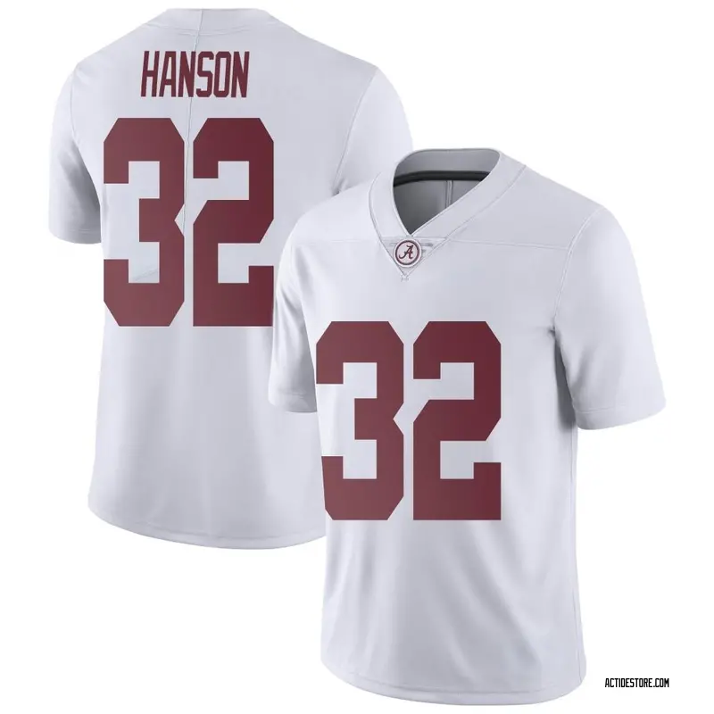 Limited Men's Griffin Hanson Alabama Crimson Tide White Football College Jersey