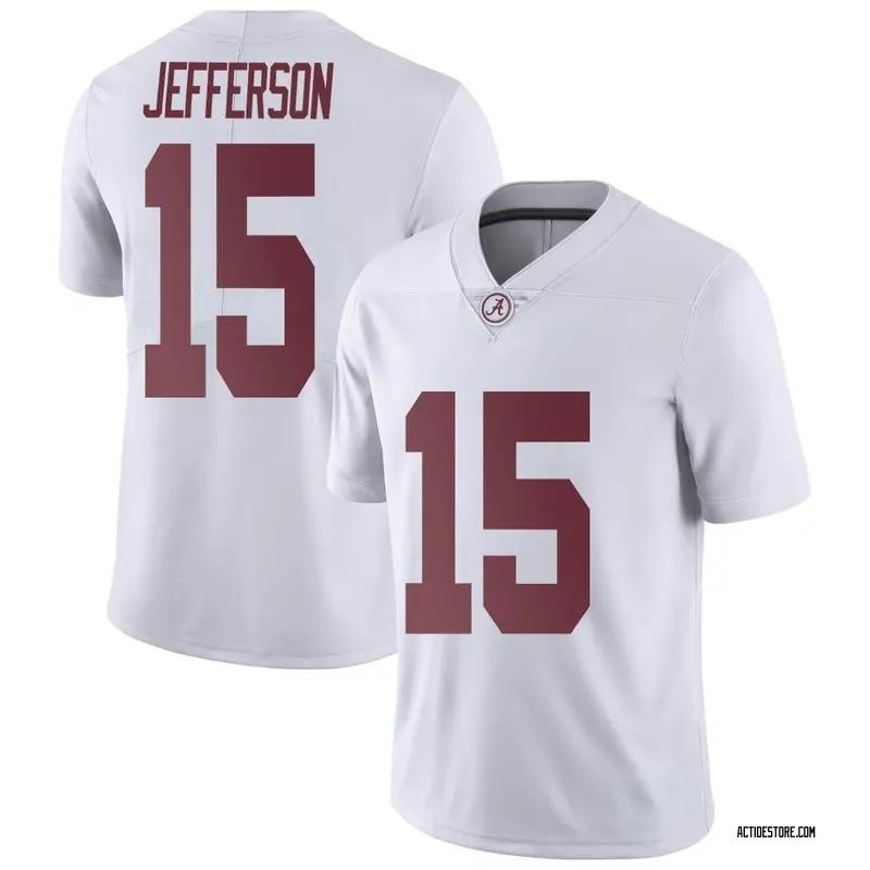 Limited Men's Justin Jefferson Alabama Crimson Tide White Football College Jersey