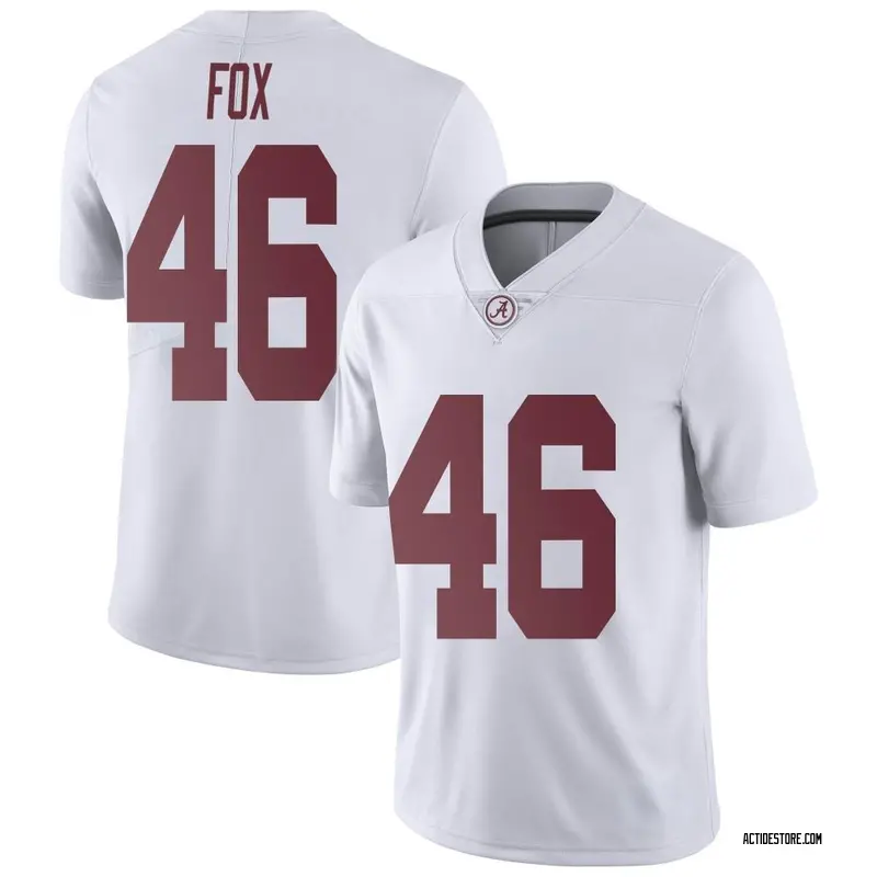 Limited Men's Peyton Fox Alabama Crimson Tide White Football College Jersey