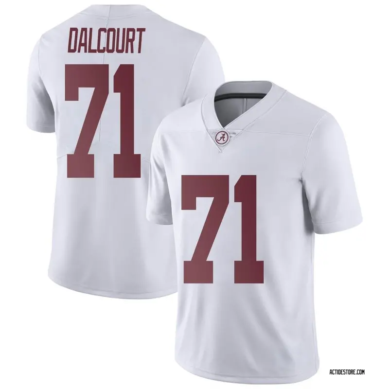 Limited Youth Darrian Dalcourt Alabama Crimson Tide White Football College Jersey