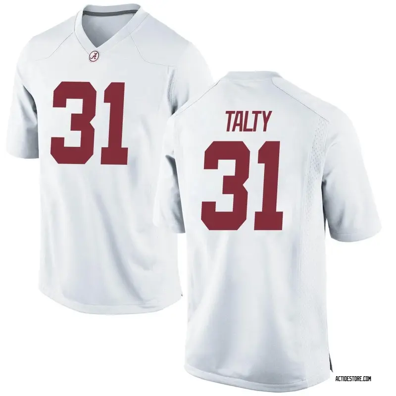 Replica Men's Conor Talty Alabama Crimson Tide White Football College Jersey