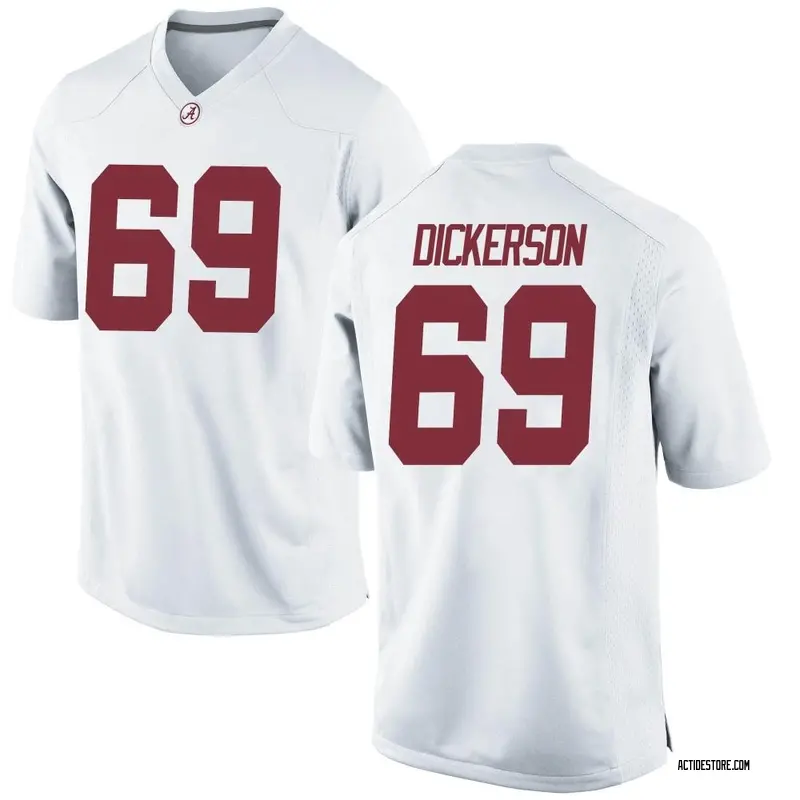 Replica Men's Landon Dickerson Alabama Crimson Tide White Football College Jersey