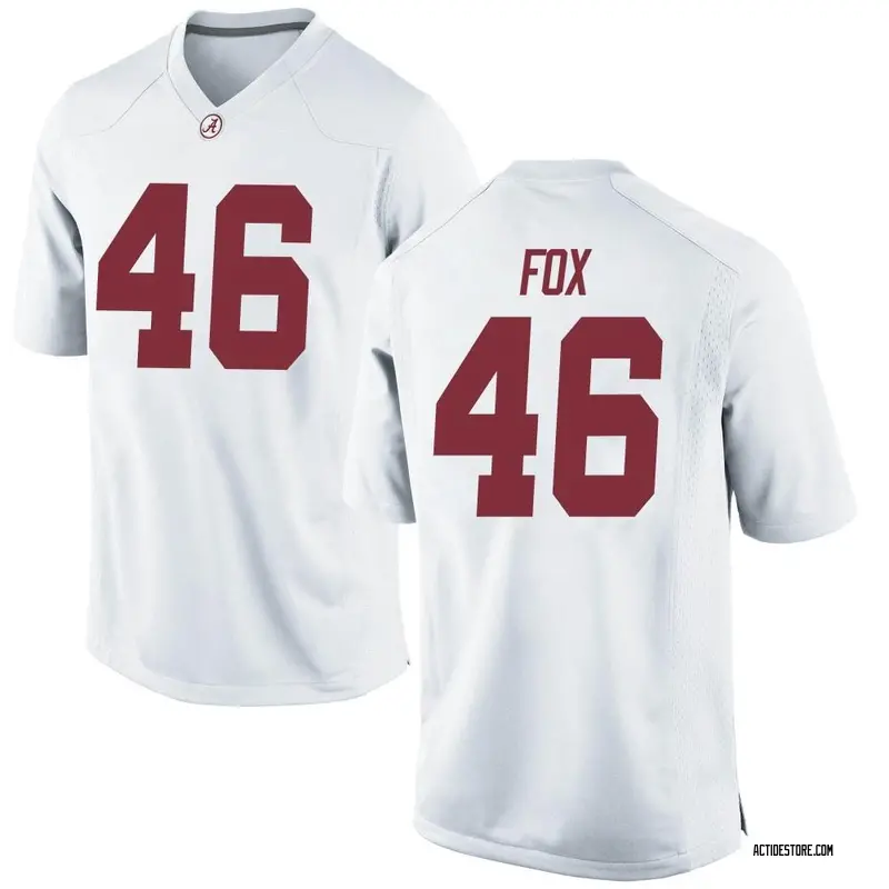 Replica Men's Peyton Fox Alabama Crimson Tide White Football College Jersey